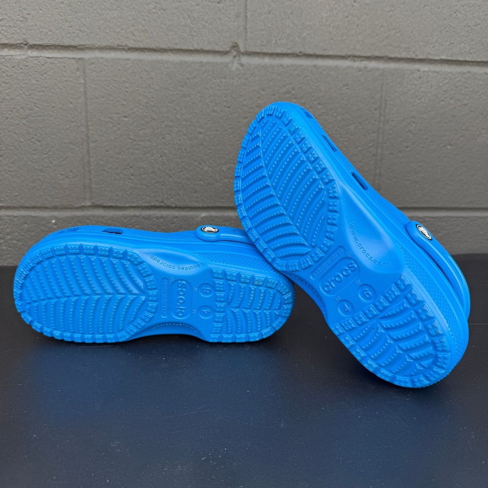 Crocs Classic Unisex Clog Blue Men's US 4 / Women's US 6 Sandals Shoes - Picture 6 of 6